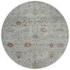 Piper Looms Chantille Arabesque ACN1972 Gray Machine Washable Area Rug Round Main Image