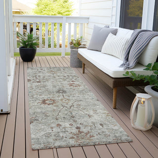 Piper Looms Chantille Arabesque ACN1972 Gray Machine Washable Area Rug Runner Outdoor Lifestyle Image Feature