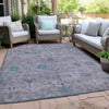 Piper Looms Chantille Arabesque ACN1972 Lavender Machine Washable Area Rug Outdoor Lifestyle Image Feature