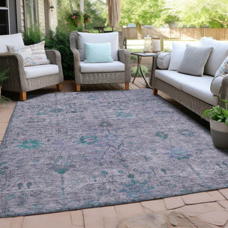 Piper Looms Chantille Arabesque ACN1972 Lavender Machine Washable Area Rug Outdoor Lifestyle Image Feature