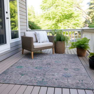 Piper Looms Chantille Arabesque ACN1972 Lavender Machine Washable Area Rug Outdoor Lifestyle Image Feature