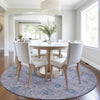 Piper Looms Chantille Arabesque ACN1972 Lavender Machine Washable Area Rug Round Lifestyle Image Feature