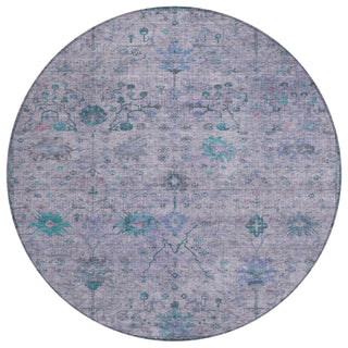 Piper Looms Chantille Arabesque ACN1972 Lavender Machine Washable Area Rug Round Main Image