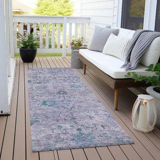 Piper Looms Chantille Arabesque ACN1972 Lavender Machine Washable Area Rug Runner Outdoor Lifestyle Image Feature