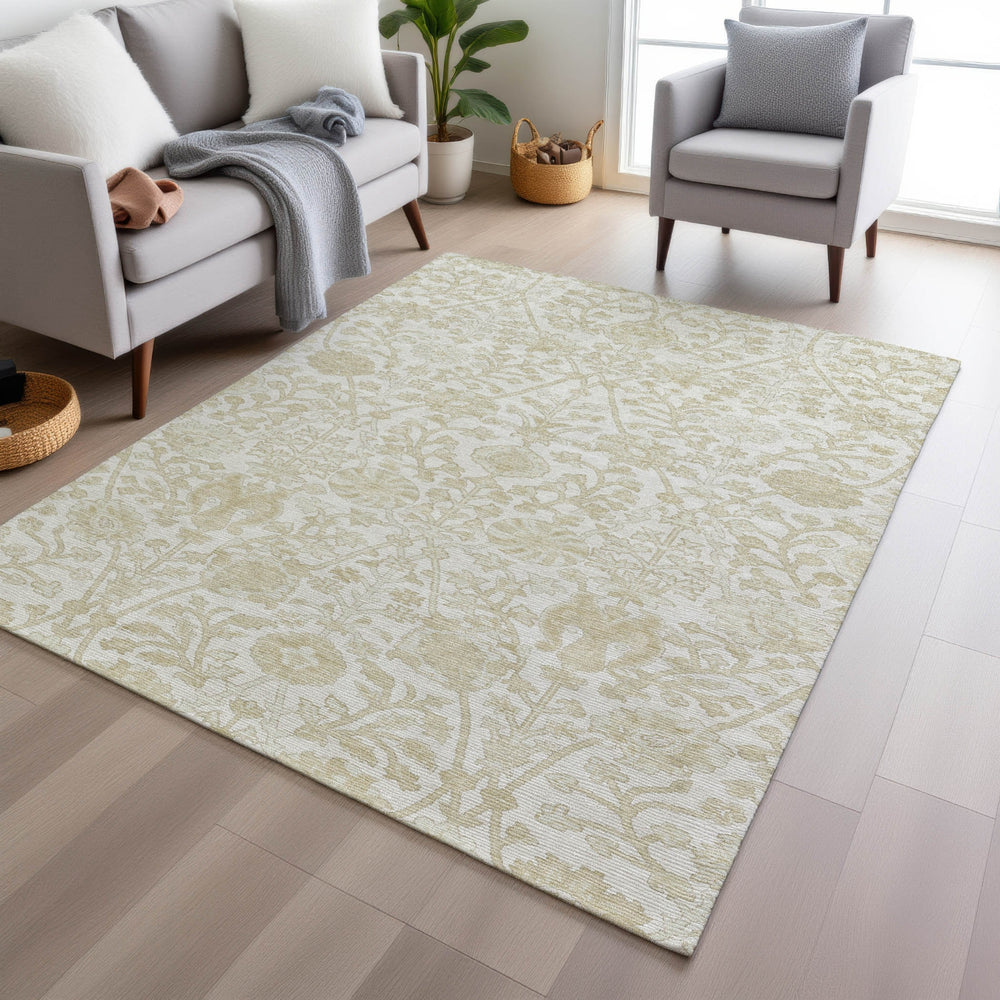 Piper Looms Chantille Arabesque ACN1973 Ivory Machine Washable Area Rug Lifestyle Image Feature