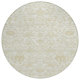 Piper Looms Chantille Arabesque ACN1973 Ivory Machine Washable Area Rug Round Main Image