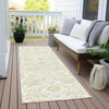 Piper Looms Chantille Arabesque ACN1973 Ivory Machine Washable Area Rug Runner Outdoor Lifestyle Image Feature