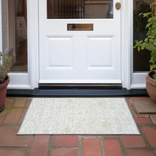 Piper Looms Chantille Arabesque ACN1973 Ivory Machine Washable Area Rug Scatter Outdoor Lifestyle Image Feature