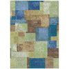 Piper Looms Chantille Geometric ACN1974 Blue Machine Washable Area Rug main image