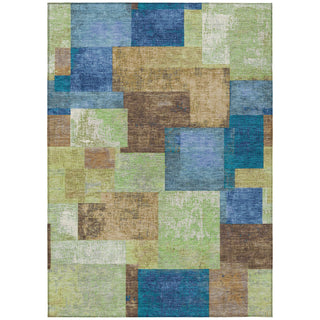 Piper Looms Chantille Geometric ACN1974 Blue Machine Washable Area Rug main image