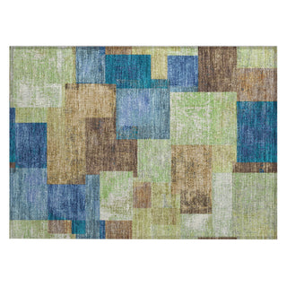 Piper Looms Chantille Geometric ACN1974 Blue Machine Washable Area Rug Scatter Main Image