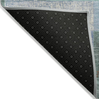 Piper Looms Chantille Geometric ACN1974 Brown Machine Washable Area Rug Backing Image