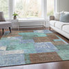 Piper Looms Chantille Geometric ACN1974 Brown Machine Washable Area Rug Lifestyle Image Feature