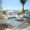 Piper Looms Chantille Geometric ACN1974 Brown Machine Washable Area Rug Round Outdoor Lifestyle Image Feature