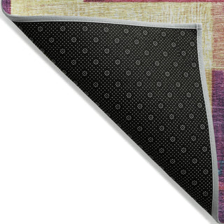 Piper Looms Chantille Geometric ACN1974 Gold Machine Washable Area Rug Backing Image