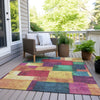 Piper Looms Chantille Geometric ACN1974 Gold Machine Washable Area Rug Outdoor Lifestyle Image Feature