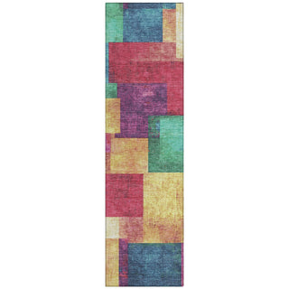 Piper Looms Chantille Geometric ACN1974 Gold Machine Washable Area Rug Runner Main Image