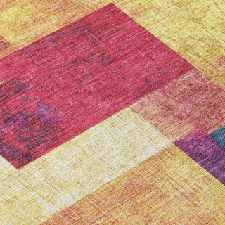 Piper Looms Chantille Geometric ACN1974 Gold Machine Washable Area Rug Swatch Image
