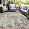 Piper Looms Chantille Geometric ACN1975 Dune Machine Washable Area Rug Outdoor Lifestyle Image Feature