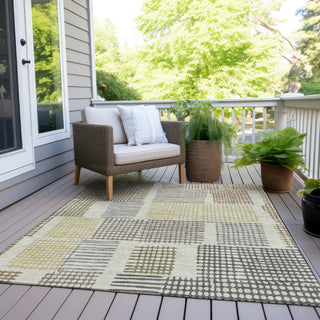 Piper Looms Chantille Geometric ACN1975 Dune Machine Washable Area Rug Outdoor Lifestyle Image Feature