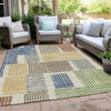 Piper Looms Chantille Geometric ACN1975 Putty Machine Washable Area Rug Outdoor Lifestyle Image Feature