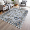 Piper Looms Chantille Border ACN1976 Blue Machine Washable Area Rug Lifestyle Image Feature
