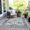 Piper Looms Chantille Border ACN1976 Blue Machine Washable Area Rug Outdoor Lifestyle Image Feature