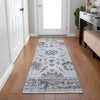 Piper Looms Chantille Border ACN1976 Blue Machine Washable Area Rug Runner Lifestyle Image Feature