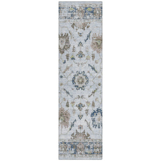 Piper Looms Chantille Border ACN1976 Blue Machine Washable Area Rug Runner Main Image