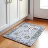 Piper Looms Chantille Border ACN1976 Blue Machine Washable Area Rug Scatter Lifestyle Image Feature