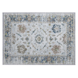 Piper Looms Chantille Border ACN1976 Blue Machine Washable Area Rug Scatter Main Image