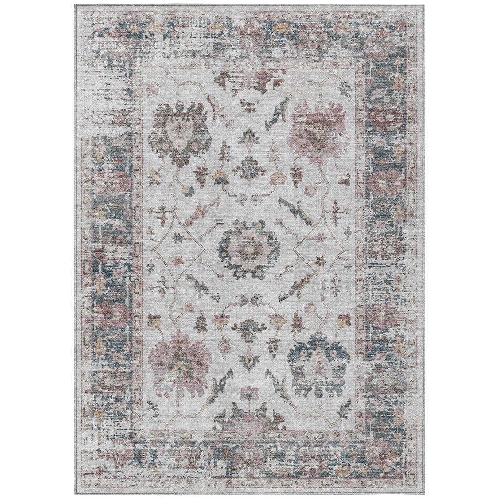 Piper Looms Chantille Border ACN1976 Blush Machine Washable Area Rug main image