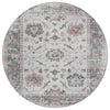 Piper Looms Chantille Border ACN1976 Blush Machine Washable Area Rug Round Main Image
