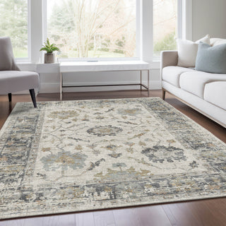 Piper Looms Chantille Border ACN1976 Ivory Machine Washable Area Rug Lifestyle Image Feature