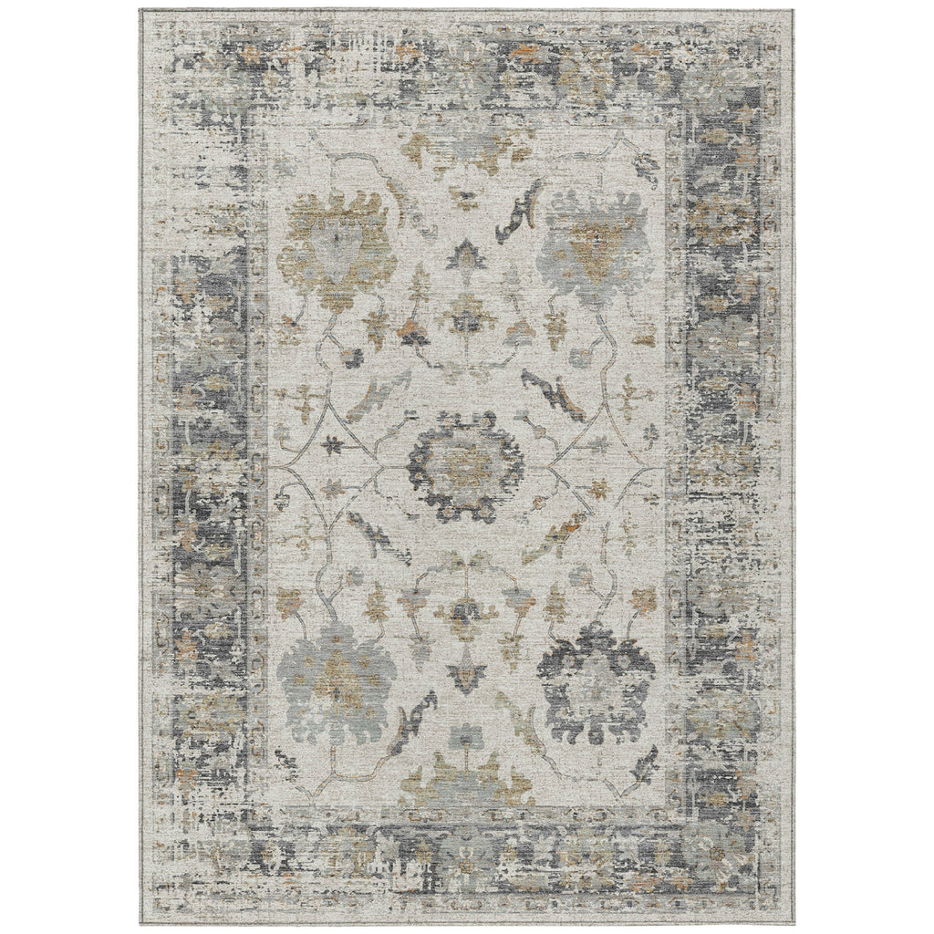 Piper Looms Chantille Border ACN1976 Ivory Machine Washable Area Rug main image