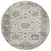 Piper Looms Chantille Border ACN1976 Ivory Machine Washable Area Rug Round Main Image