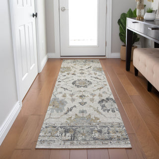 Piper Looms Chantille Border ACN1976 Ivory Machine Washable Area Rug Runner Lifestyle Image Feature