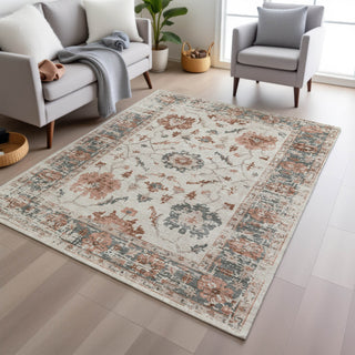 Piper Looms Chantille Border ACN1976 Linen Machine Washable Area Rug Lifestyle Image Feature