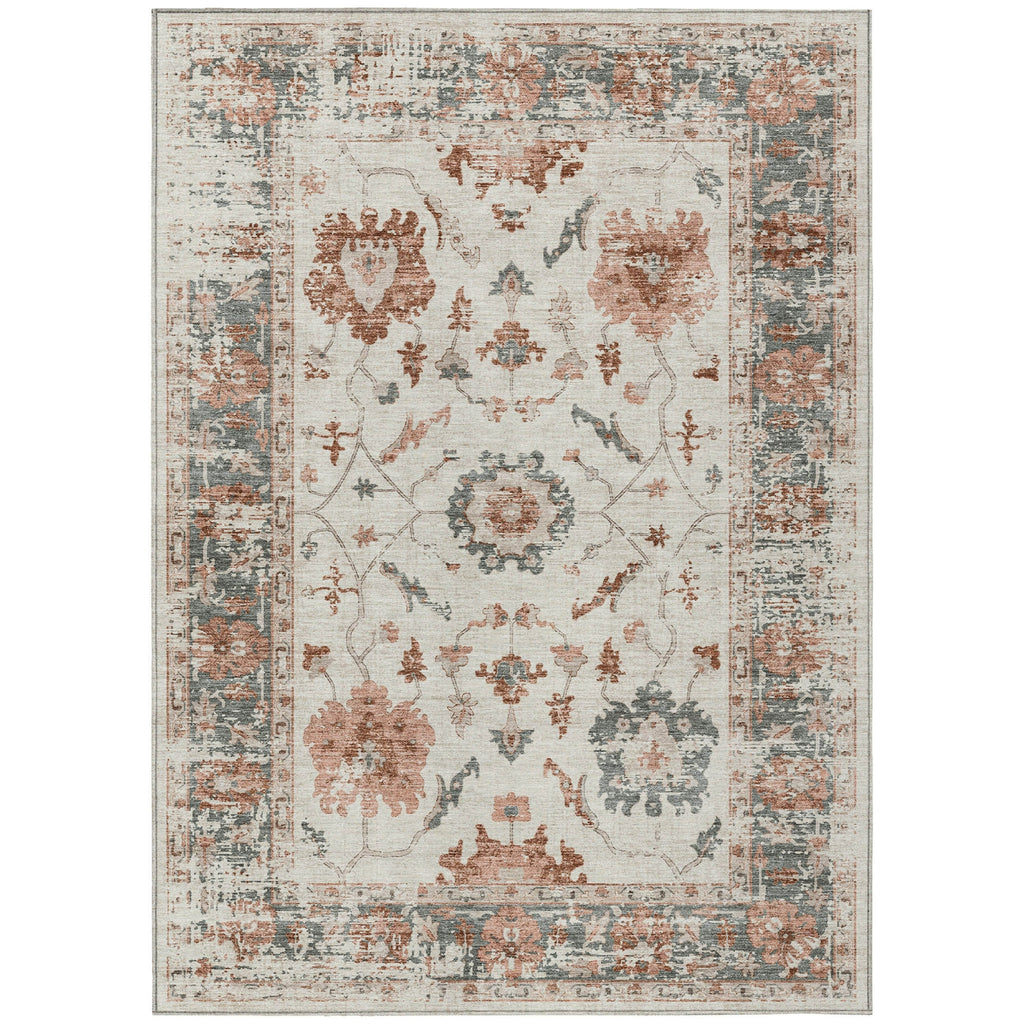 Piper Looms Chantille Border ACN1976 Linen Machine Washable Area Rug main image