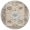 Piper Looms Chantille Border ACN1976 Linen Machine Washable Area Rug Round Main Image