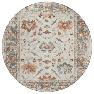 Piper Looms Chantille Border ACN1976 Linen Machine Washable Area Rug Round Main Image