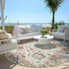 Piper Looms Chantille Border ACN1976 Linen Machine Washable Area Rug Round Outdoor Lifestyle Image Feature