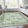 Piper Looms Chantille Border ACN1976 Mint Machine Washable Area Rug Lifestyle Image Feature