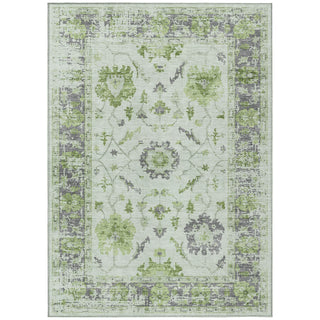 Piper Looms Chantille Border ACN1976 Mint Machine Washable Area Rug main image