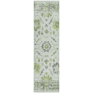 Piper Looms Chantille Border ACN1976 Mint Machine Washable Area Rug Runner Main Image