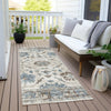 Piper Looms Chantille Border ACN1976 Putty Machine Washable Area Rug Runner Outdoor Lifestyle Image Feature