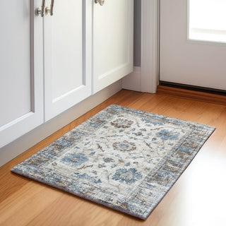 Piper Looms Chantille Border ACN1976 Putty Machine Washable Area Rug Scatter Lifestyle Image Feature