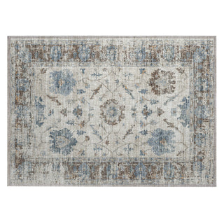 Piper Looms Chantille Border ACN1976 Putty Machine Washable Area Rug Scatter Main Image