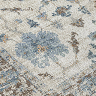 Piper Looms Chantille Border ACN1976 Putty Machine Washable Area Rug Swatch Image