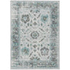 Piper Looms Chantille Border ACN1976 Teal Machine Washable Area Rug main image